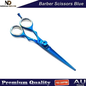 Professional Barber Blue Hair Cutting Scissors Hairdressing Barber salon Shears - Picture 1 of 5