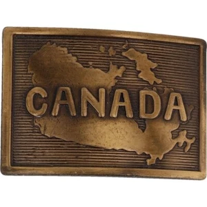 Canada Canadian Bc British Columbia Vancouver Quebec Vintage Belt Buckle - Picture 1 of 5