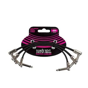Cable de conexión de cinta plana Ernie Ball de 6 pulgadas, negro, paquete de 3 P06221 - Imagen 1 de 1