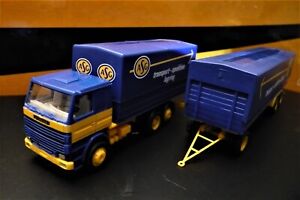 Herpa Germany 1:87 scale Scania Truck with Trailer. VINTAGE !