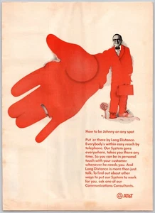 TIME 1969 PRINT AD AT&T PHONE LONG DISTANCE ON THE SPOT - Picture 1 of 1