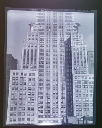MANHATTAN VINTAGE NYC CHRYSLER BUILDING NEGATIVES X 2 ORIGINAL 1940S