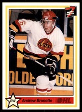 1990-91 7th Inning Sketch OHL Andrew Brunette Owen Sound Platers #277