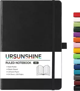 Ruled Notebook/Journal - Classic Lined Journal/Notebook, 5.3" x 8.26", Hardcover - Picture 1 of 12