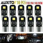 AUXITO Pair 168 194 2825 T10 6500K White LED Front Side Marker Light Bulbs Lamp