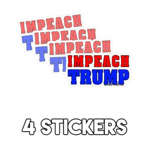 Impeach Trump Die Cut MINI Hard Hat Anti Trump Democrat Sticker Decal 4 Pack DND - Imagen 1 de 2
