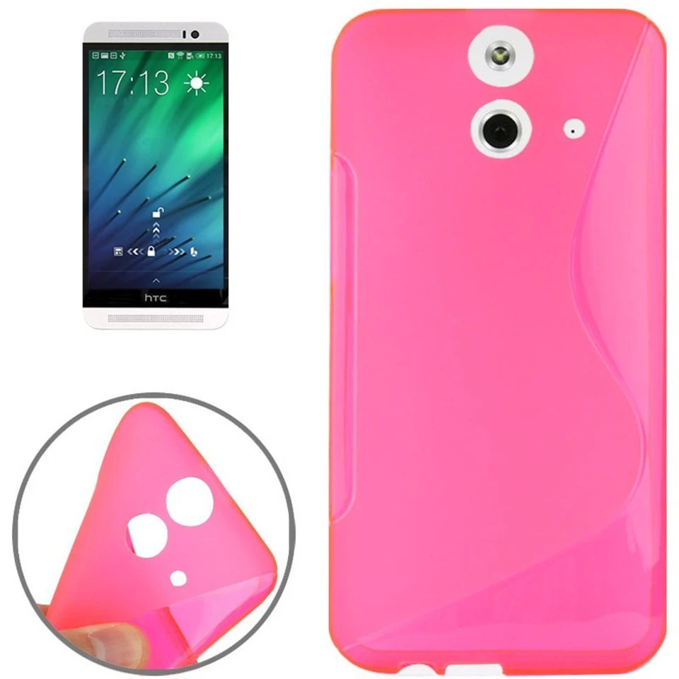 Custodia TPU Protettiva Per HTC ONE E8 Rosa - Immagine 1 di 3