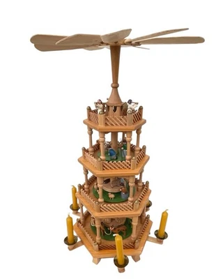 Belén giratorio experto de Alemania Oriental vintage | 4 niveles | 21 pulgadas de alto. Foto 1 de 4