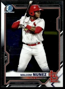 2021 Bowman Draft Chrome Malcom Nunez St. Louis Cardinals #BDC-56 - Picture 1 of 2