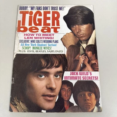 Tiger Beat magazine December 1969 Bobby Sherman Monkees Beatles Elvis Sajid Foto 1 de 4