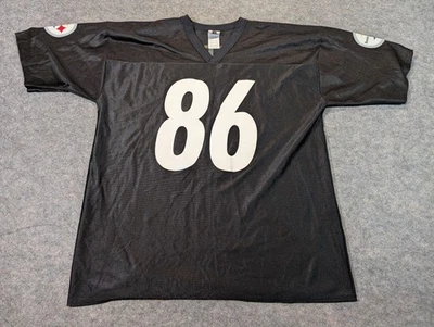 Camiseta de los Pittsburgh Steelers para hombre XL negra NFL fútbol americano Hines Ward 86 camisa de malla Foto 1 de 4