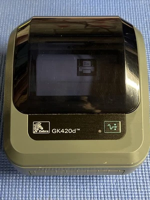 Zebra GK420d Thermal Shipping Label Printer GK42-200210-000 with AC AdapterWORKS - Image 1 of 4