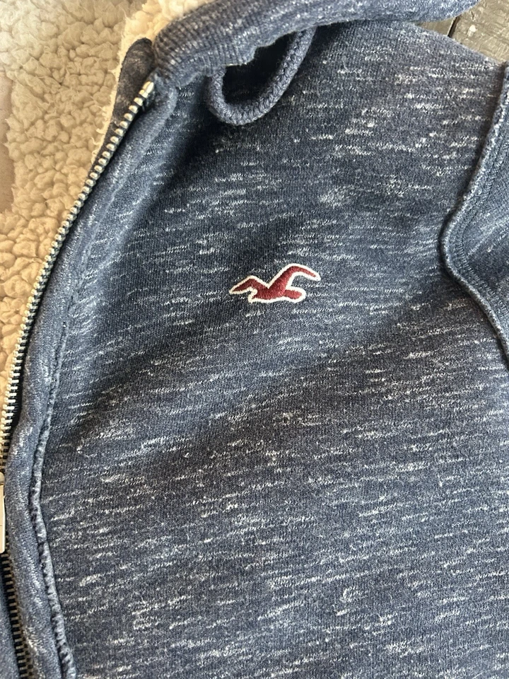 Hollister Sudadera con Capucha Mujer M Gris Brezo Sherpa Polar Suéter Sudadera Chaqueta Foto 1 de 1