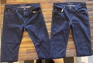 Lot of 2 Banana Republic Men’s Traveler Jeans 34x30* Blue Stretch Slim 5 Pockets - Picture 1 of 12