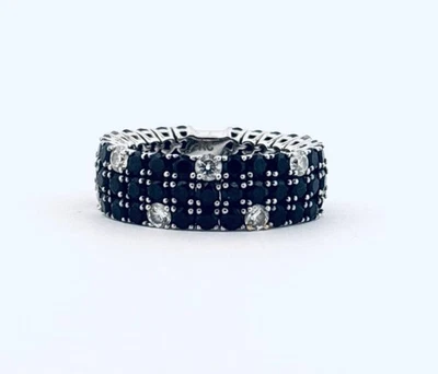 Anillo Roberto Coin Oro Blanco 18K Diamante Blanco y Negro Foto 1 de 4