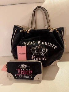 NWT Juicy Couture Kingdom Tote shoulder bag w wallet black - Picture 1 of 11