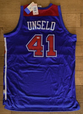 Wes Unseld SIGNED Washington Bullets NBA Classics Jersey HOF PSA/DNA AUTOGRAPHED - Image 1 of 4