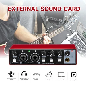 USB Audio Interface Professional Sound Card for Studio Singing Recording - Picture 1 of 15