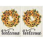  Set of 2 Flax Floral Garden Flag Yard Decorative Flags Fall