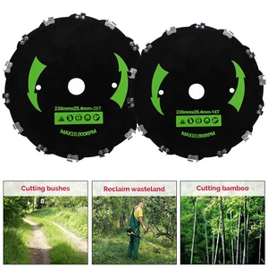 9'' Chainsaw Brush Blade For Brush Cutter Weed Eater Trimmer Head 14 20 Tooth - Picture 1 of 24