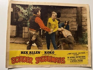 Vtg Lobby Card Border Saddlemates 11”x14"  Western 52/199 Rex Allen Koko - Picture 1 of 8
