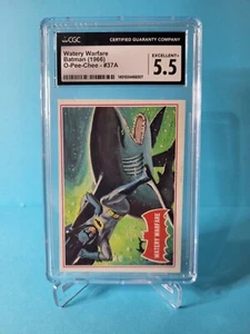 1966 O-Pee-Che Batman #37A "Watery Warfare" Red Bat CGC 5.5 - Picture 1 of 3