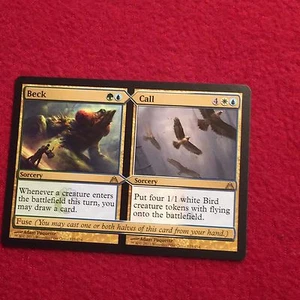 MTG Beck Call Dragons Maze Magic the Gathering Green Blue White Rare Card - Picture 1 of 1