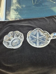 2 AMERICAN BRILLIANT PERIOD CRYSTAL DISHES; LOVELY, VERY GOOD CONDITION - Picture 1 of 3
