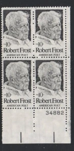 ALLYS STAMPS US Plate Block Scott #1526 10c Robert Frost - Poet [4] MNH [STK] - Picture 1 of 1