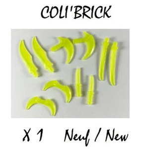Lego 37341 - 1x Minifig Weapon Pack Hooks Knives Swords - Trans Neon Green - NEW - Imagen 1 de 1