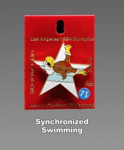 1984 Los Angeles Olympics Sam The Eagle Swimming Collector Pin! - Picture 1 of 2