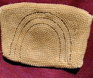 Vintage Perlen Perlen Clutch Nachlass Antik Handtasche Japan La Regale Reißverschluss - Bild 1 von 4