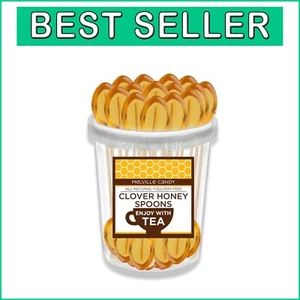Individually Wrapped Clover Honey Spoons - Perfect for Tea or Gifts, 30 Pack - Picture 1 of 6