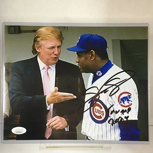 Sammy Sosa 8x10 Photo Auto Inscribed "TRUMP 2024" JSA COA Chicago Cubs WB550747 - Picture 1 of 13