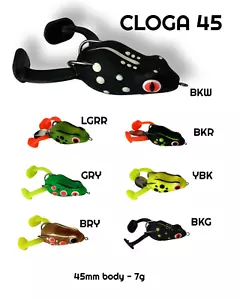 DEADLY CLOGA BASS LURE PADDLE FROG LURE FISHING LURE SOFTBODY - Picture 1 of 3