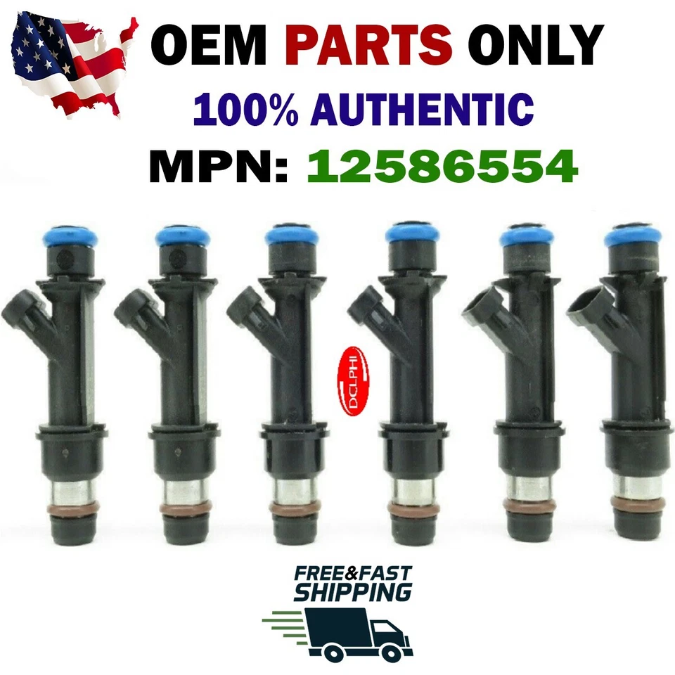 Inyectores de combustible originales Delphi x6 para Buick Oldsmobile Chevy Pontiac V6 2000-2005 Foto 1 de 1