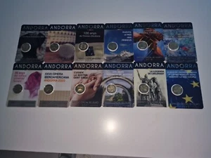 Andorra, Set / Lot aus 12 x 2 Euro Gedenkmünze, siehe Fotos - Bild 1 von 3