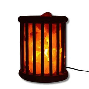 Himalayan Pink Salt Lamp Cage Night Light – Mini Salt Lamp for Home Decore - Picture 1 of 9