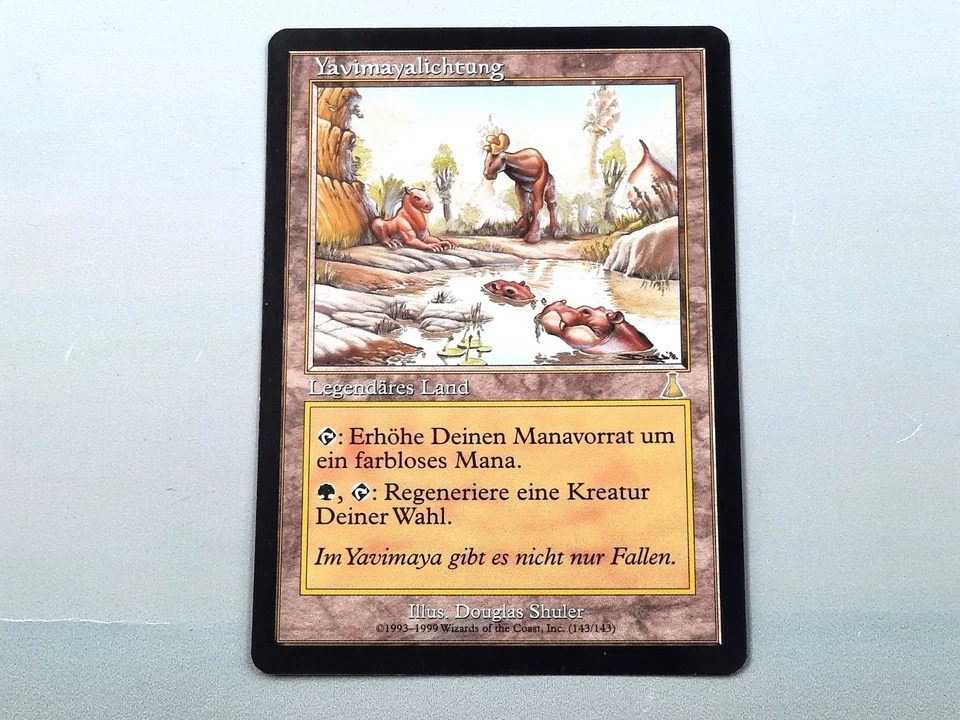 MTG - URZA'S DESTINY (BB/'99) - YAVIMAYA HOLLOW (143) - Y.LICHTUNG /RARE/N.P./EX - Bild 1 von 4