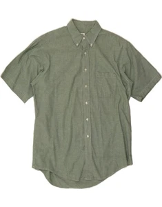 BROOKS BROTHERS Mens Short Sleeve Shirt Large Green DW01 - Picture 1 of 3