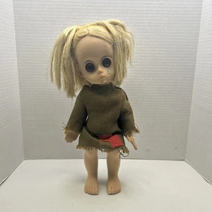 1965 Little Miss No Name Puppe von Hasbro komplett mit Stirnband Träne Sackleinen LESEN - Bild 1 von 10