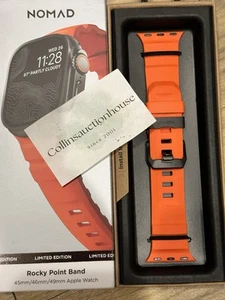 Nomad Rocky Point Black Titanium Magma Pomarańczowy Apple Watch Band 45mm / 46mm / 49mm - Zdjęcie 1 z 5