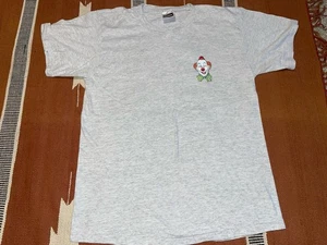 Vintage Single Stitch Clown Shirt grau Tultex Etikett 50/50 L - Bild 1 von 8
