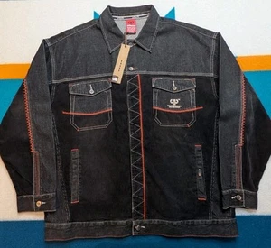Chaqueta vaquera de pana vintage Pelle Pelle Marc Buchanan cosida ropa de calle XL - Imagen 1 de 10