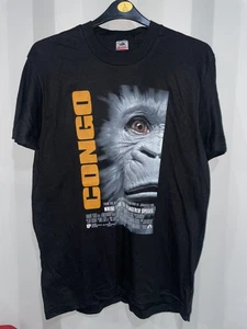 Vintage 90s Congo Movie Promo T-Shirt 1995 L Single Stitch Paramount Pictures T - Picture 1 of 4