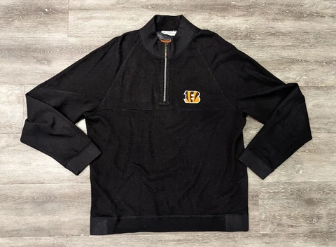 Tommy Bahama 1/4 Zip Reversible Pullover Mens XL Gray NFL Kansas City Chiefs Cover