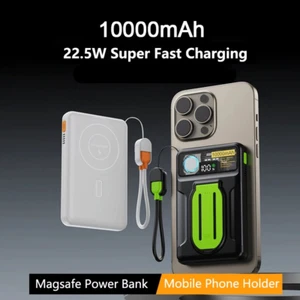 Power Bank 10000mAh Magnetic Wireless 22.5W Fast Charge External Battery Charger - Photo 1 sur 11