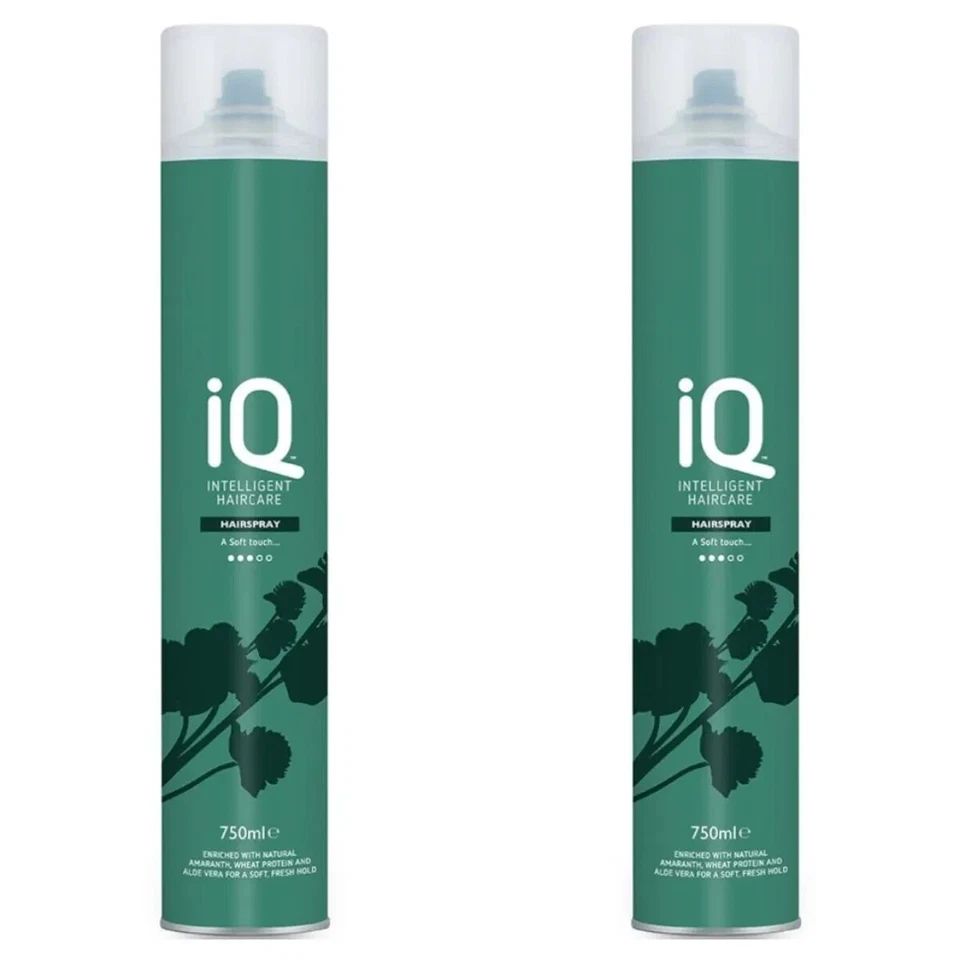 IQ INTELLIGENT HAIRCARE Style Spray 750ml x 2 -Hair Styling Spray
