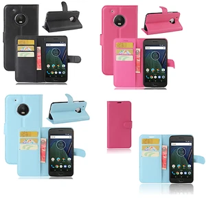 Funda para Motorola Moto G5 Plus Cover Libro Soporte Cartera Eco Cuero Gel - Imagen 1 de 8