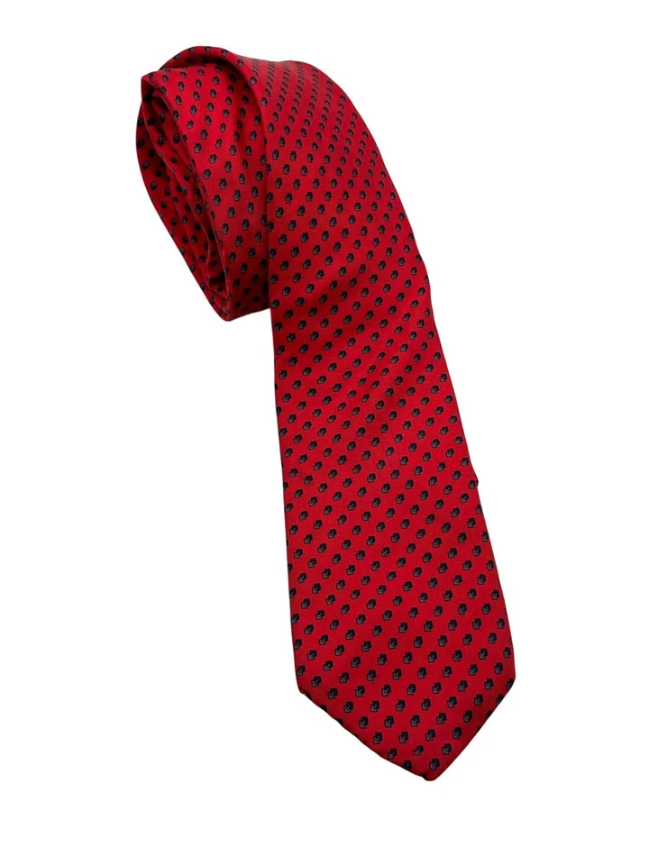 Corbata Lunares Roja LANVIN Nueva York París 3" Ancho, 58" Largo VER Foto 1 de 4